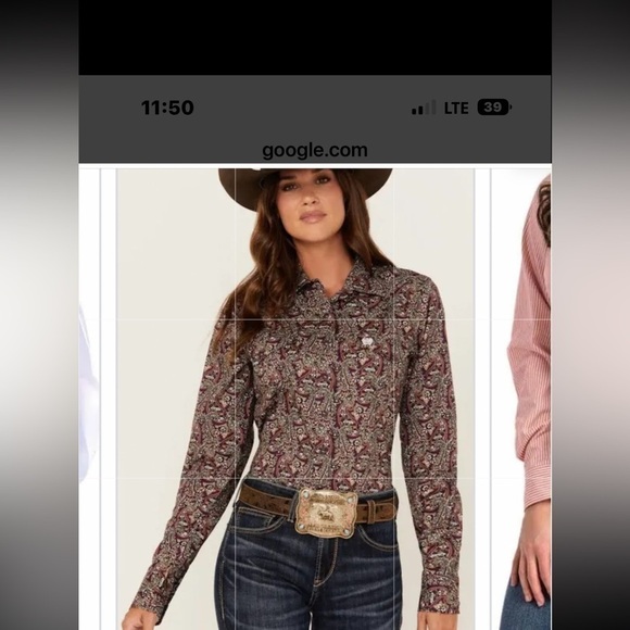 Cinch Tops - Cinch XL western snap bandana print shirt with pearl snaps. Olive, black & white
